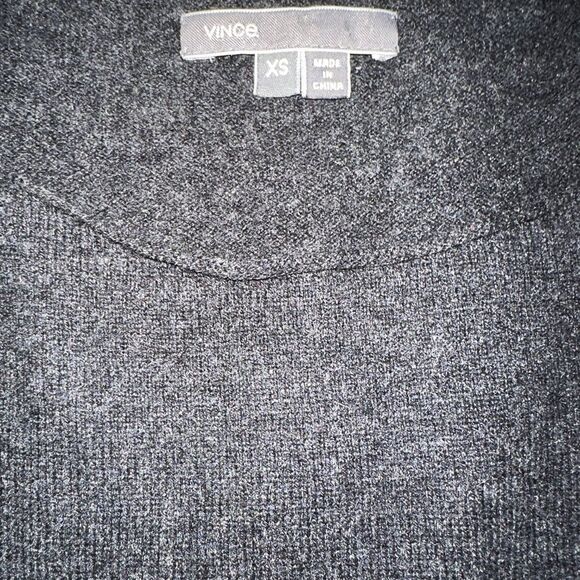 Vince Gray Crewneck Cashmere Sweater Oversized Knit - Picture 2 of 3